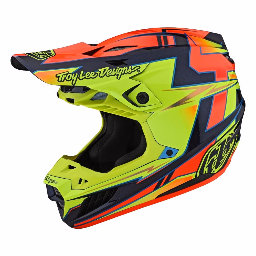 Troy Lee Designs SE5 ECE Composite Graph Motocross Helmets Yellow / Navy