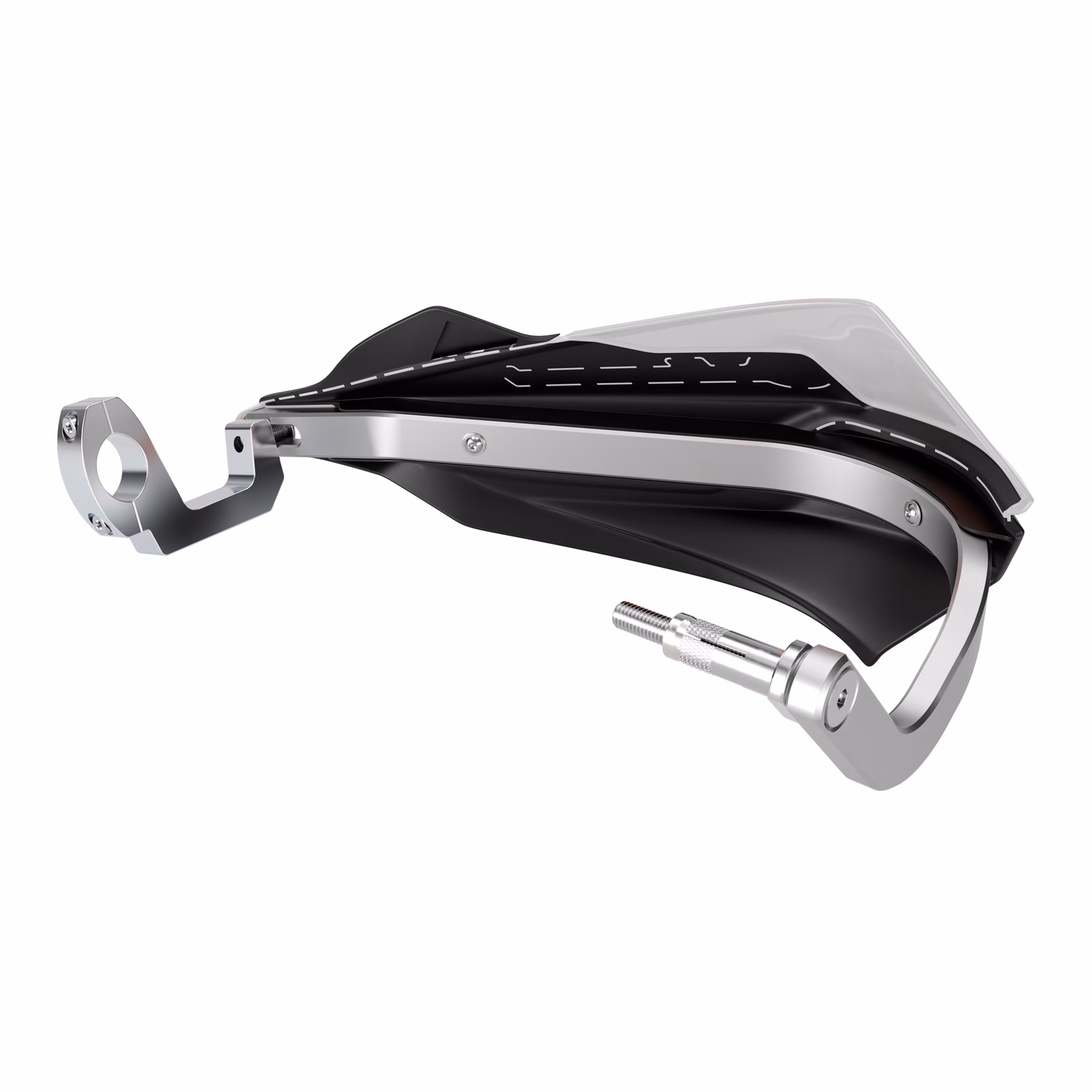 Polisport Trail Blazer Handguard with Metal Bar - Black / White - Image 2
