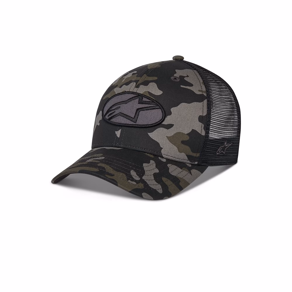 Alpinestars Oblique Camo Trucker Hat Black Camo/Black