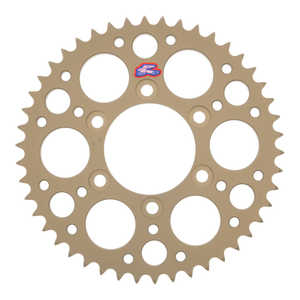 Renthal Sprocket Rear Silver 46t Alloy 7075 T6 Grooved Kawasaki