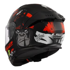 LS2 FF808 Stream II Angry Monkey Road Helmet Matte Black / Red - Image 13