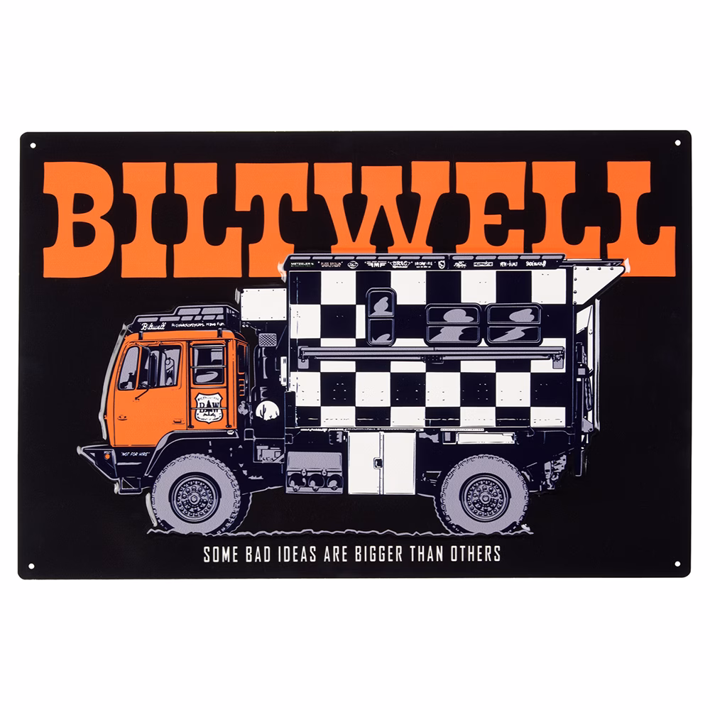 Biltwell Sign 45x30cm LMTV Black/Orange/White