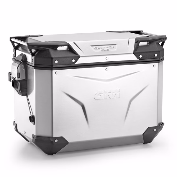 GIVI CAM-SIDE PANNIER RIGHT 48LT OUTBACK EVO ALU SILVER -LOCK SEPARATE