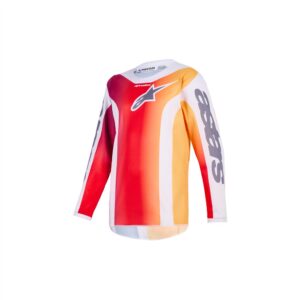 Alpinestars Fluid Portl Motocross Jersey Youth Red/Light Gray/Dark Gray - Image 1