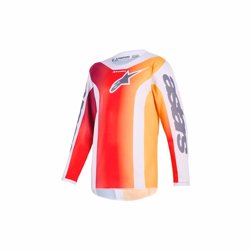 Alpinestars Fluid Portl Motocross Jersey Youth Red/Light Gray/Dark Gray