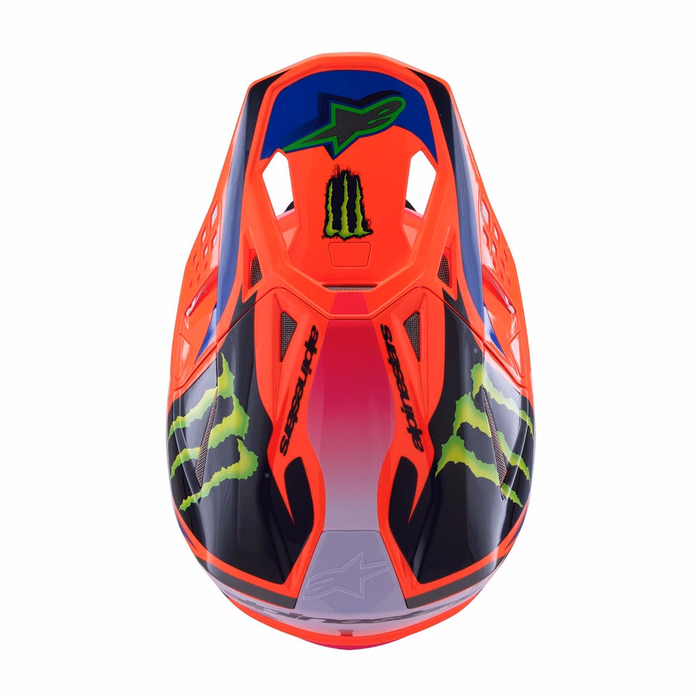 Alpinestars Supertech S-M10 Deegan Motocross Helmet Orange Fluoro/Purple/Pink Fluoro Gloss