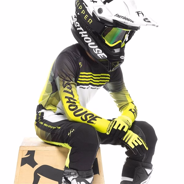 Fasthouse Elrod Hypersonic Motocross Jersey Youth High-Viz