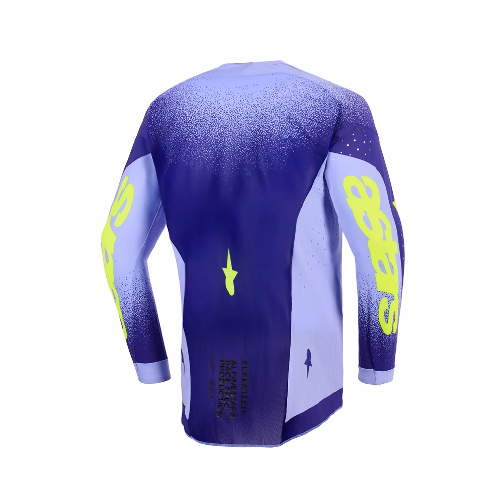 Alpinestars Supertech Scenz Motocross Jersey Purple/Yellow Fluoro