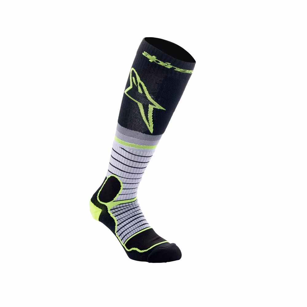 Alpinestars MX Pro Socks Black/Gray/Yellow Fluoro