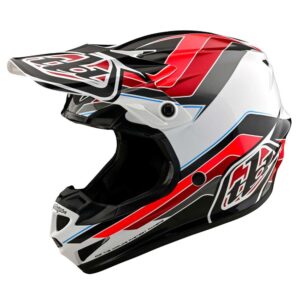 Troy Lee Designs SE4 Polyacrylite Block Motocross Helmet Youth Charcoal / Red - Image 2