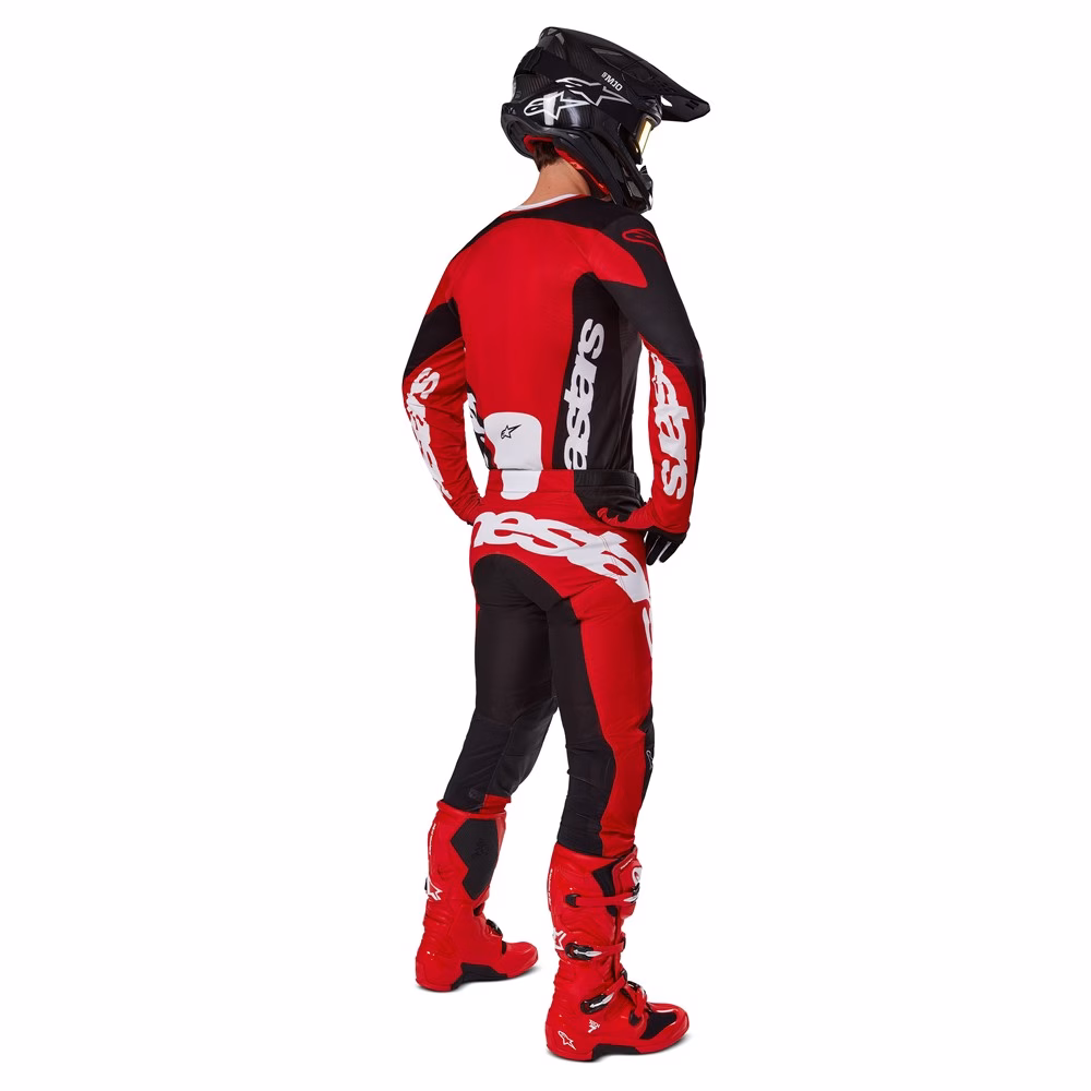 Alpinestars Racer Veil Motocross Jersey Black/Bright Red