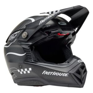 Bell MOTO-10 SPHERICAL Fasthouse Raven Motocross Helmet Matte Black/White - Image 2