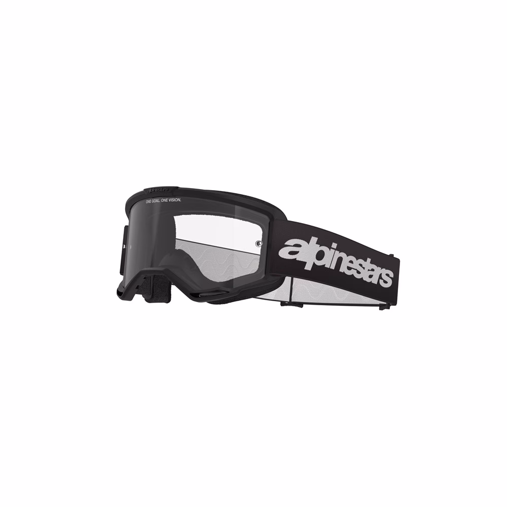 Alpinestars Vision 3 Wordmark Motocross Goggle Black - Clear Lens