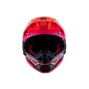 Alpinestars Supertech S-M10 Deegan Motocross Helmet Orange Fluoro/Purple/Pink Fluoro Gloss - Image 3