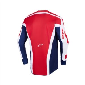 Alpinestars Racer Riway Motocross Jersey White/Blue/Red - Image 2