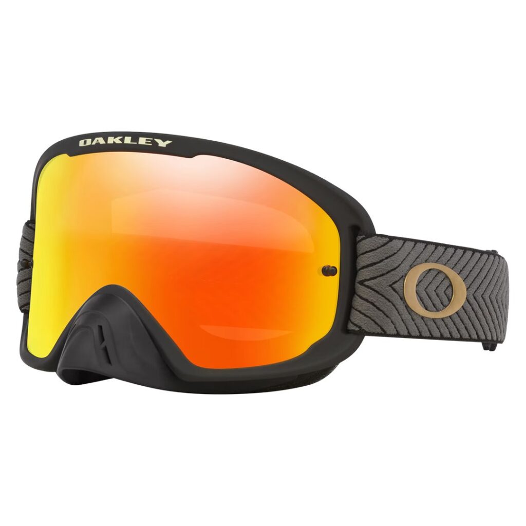 Oakley O-Frame 2.0 Pro MX Goggle Team Black w/ Fire Iridium Lens