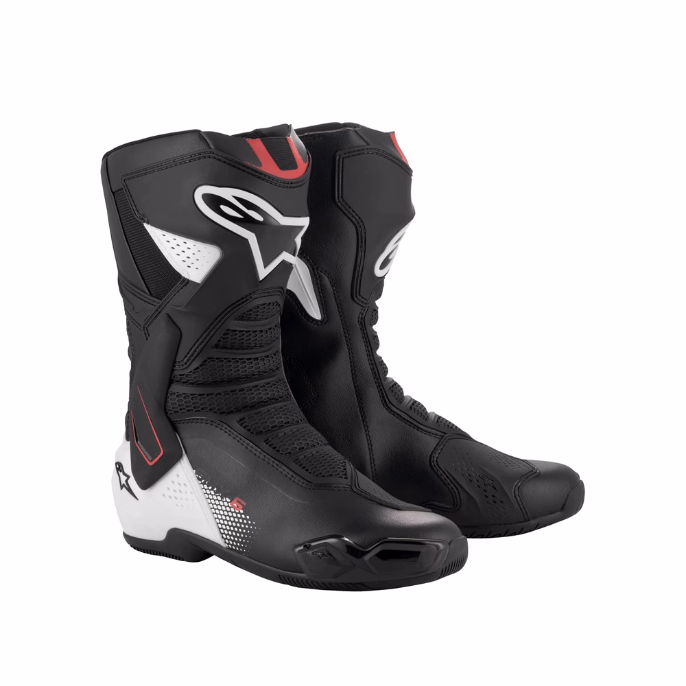 Alpinestars SMX-6 v3 Road Boots Black/White/Red Graphic