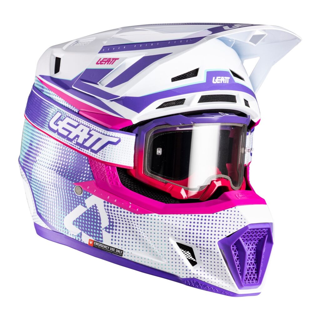 Leatt 7.5 Motocross Helmet Kit Purple