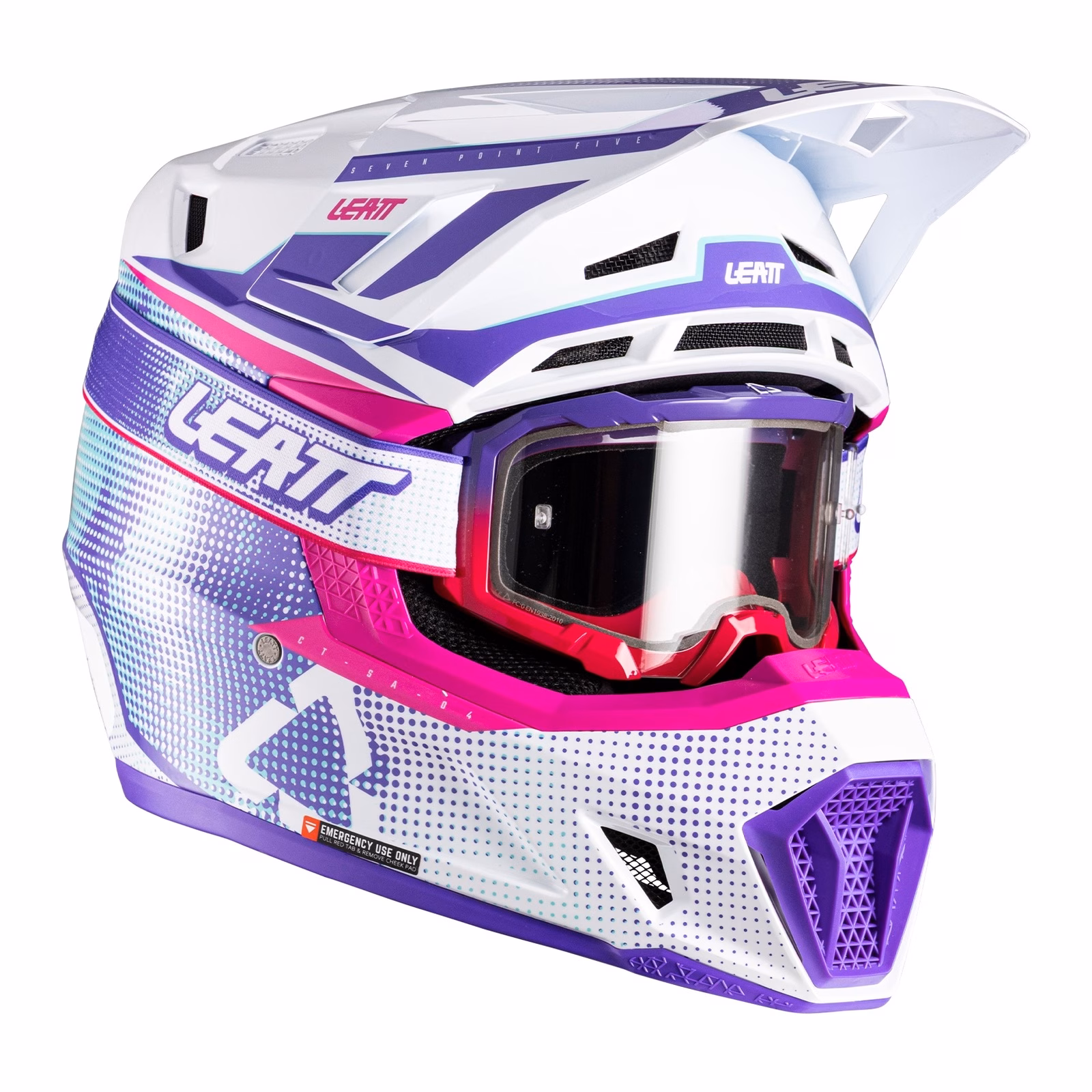 Leatt 7.5 Motocross Helmet Kit Purple - Image 2