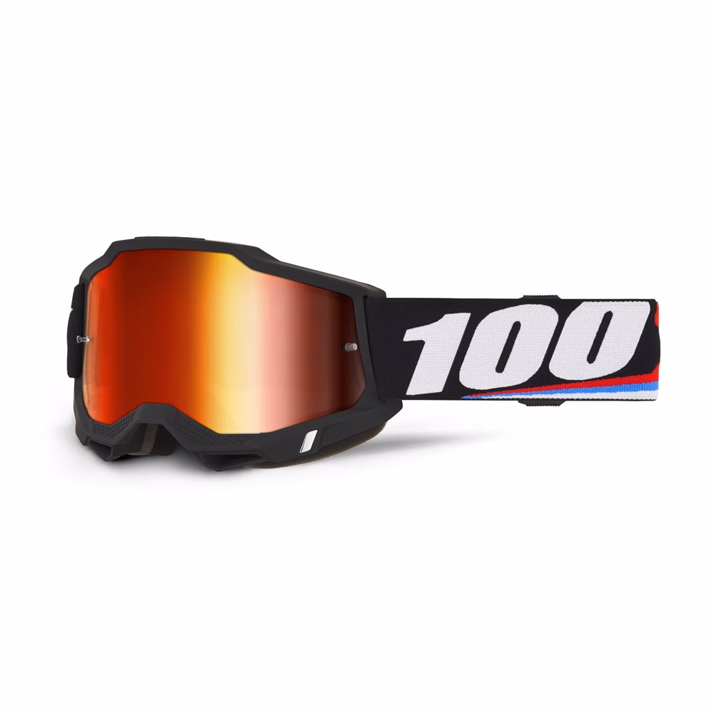 100% Accuri 2 Motocross Goggles Magnus Red Mirror Lens
