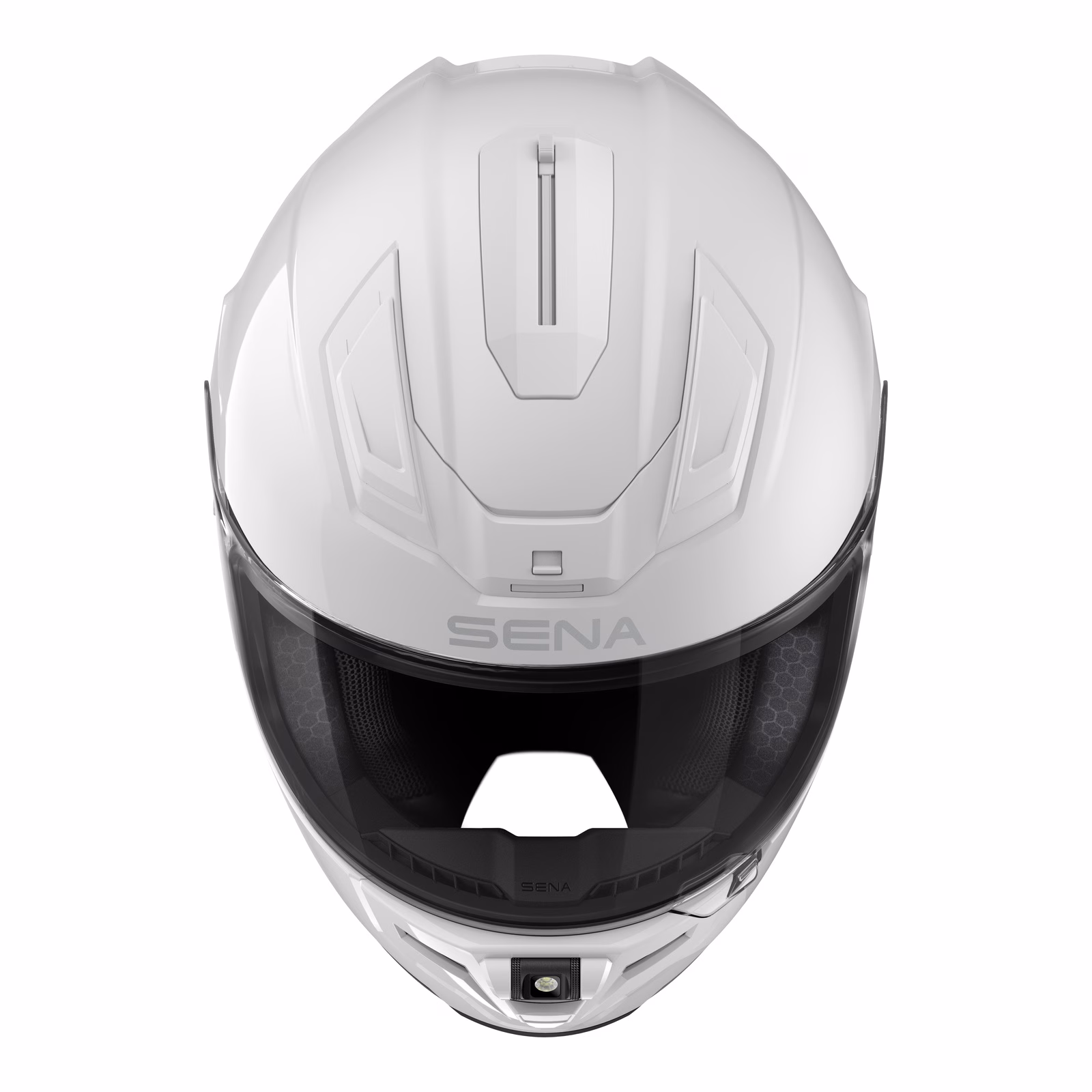 Sena Phantom Smart Road Helmet with Mesh Comms Gloss White - Image 4
