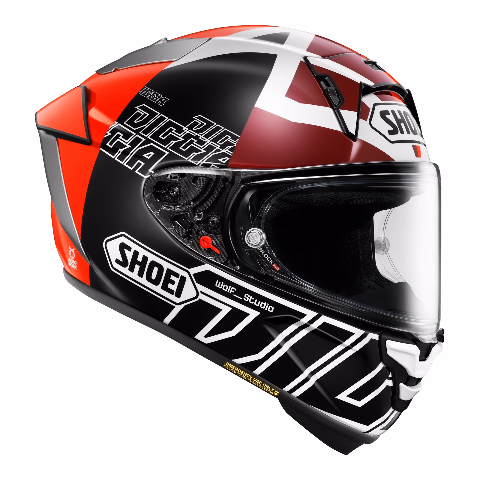 Shoei X-SPR Pro Diggia2 Road Helmet Black / Red / White - Image 2