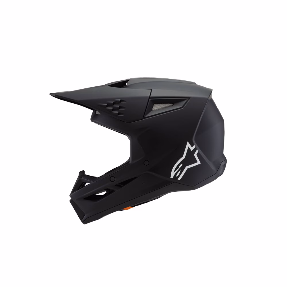 Alpinestars S-M3 Motocross Helmet Youth Solid Black Matte