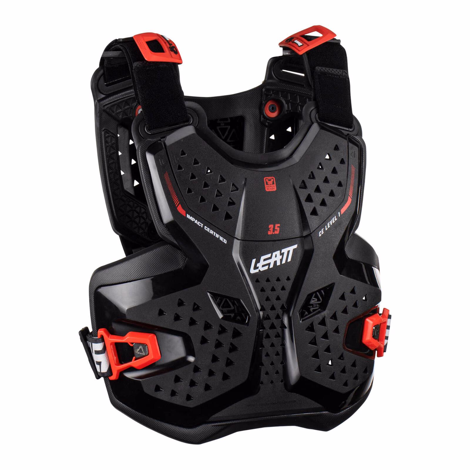 Leatt 3.5 Junior Chest Protector - Black / Red - Image 2