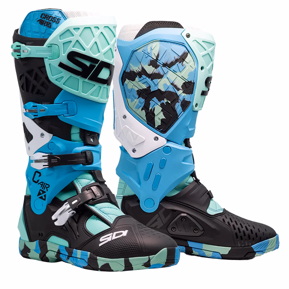 Sidi Crossair X Motocross Boots Messy Cyan