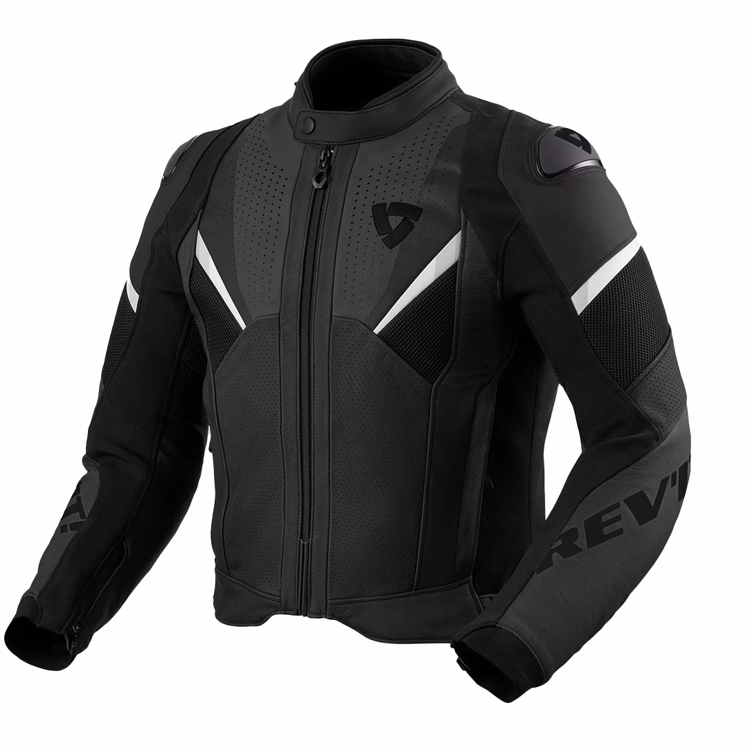 REV'IT! Automate Leather Road Jacket Black - Image 1