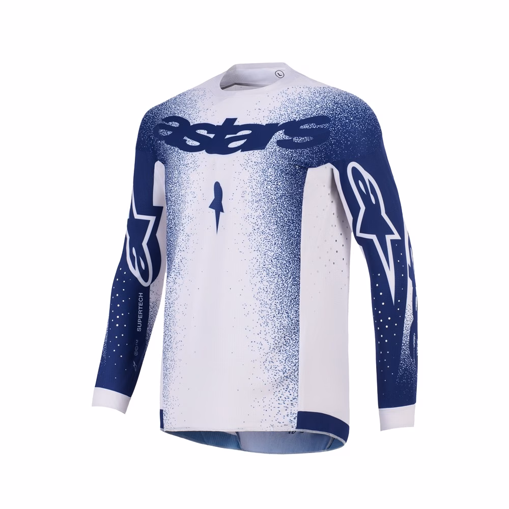 Alpinestars Supertech Scenz Motocross Jersey Light Gray/Dark Blue
