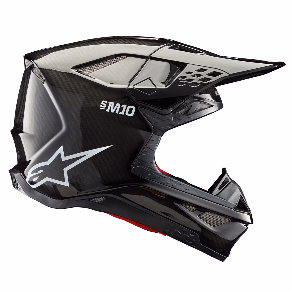 Alpinestars Supertech S-M10 Motocross Helmet Black Gloss Carbon