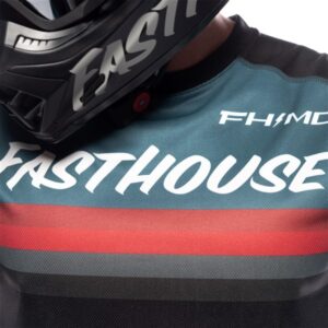 Fasthouse Carbon Force Motocross Jersey Teal - Image 3