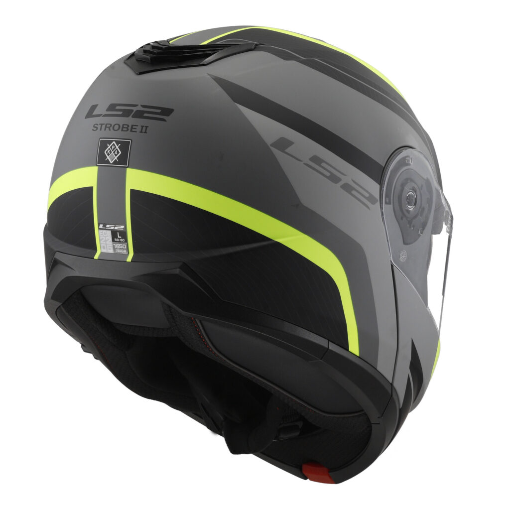 LS2 FF908 Strobe II Monza Flip Front Helmet Matte Black / Hi-Vis Yellow