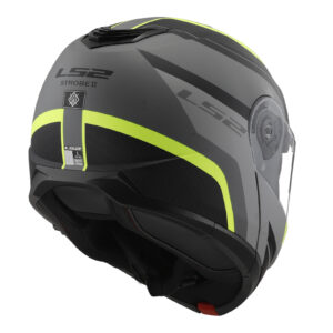 LS2 FF908 Strobe II Monza Flip Front Helmet Matte Black / Hi-Vis Yellow - Image 12
