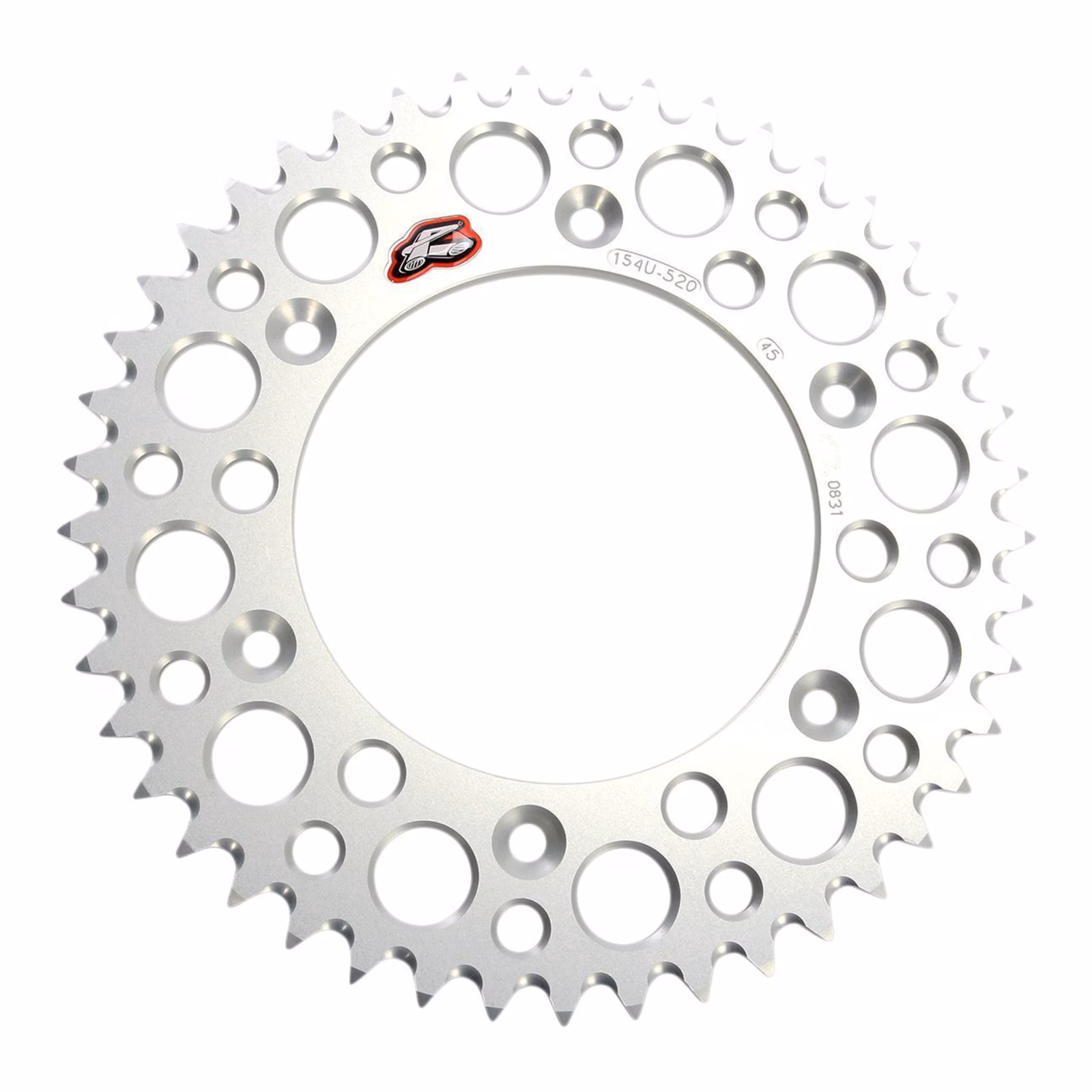 Renthal Sprocket Rear Silver 45T Alloy 7075 T6 Grooved Honda - Image 1