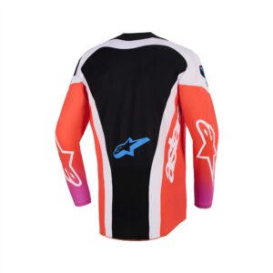Alpinestars Techstar Knif Motocross Jersey Light Gray/Orange Fluoro/Black - Image 2