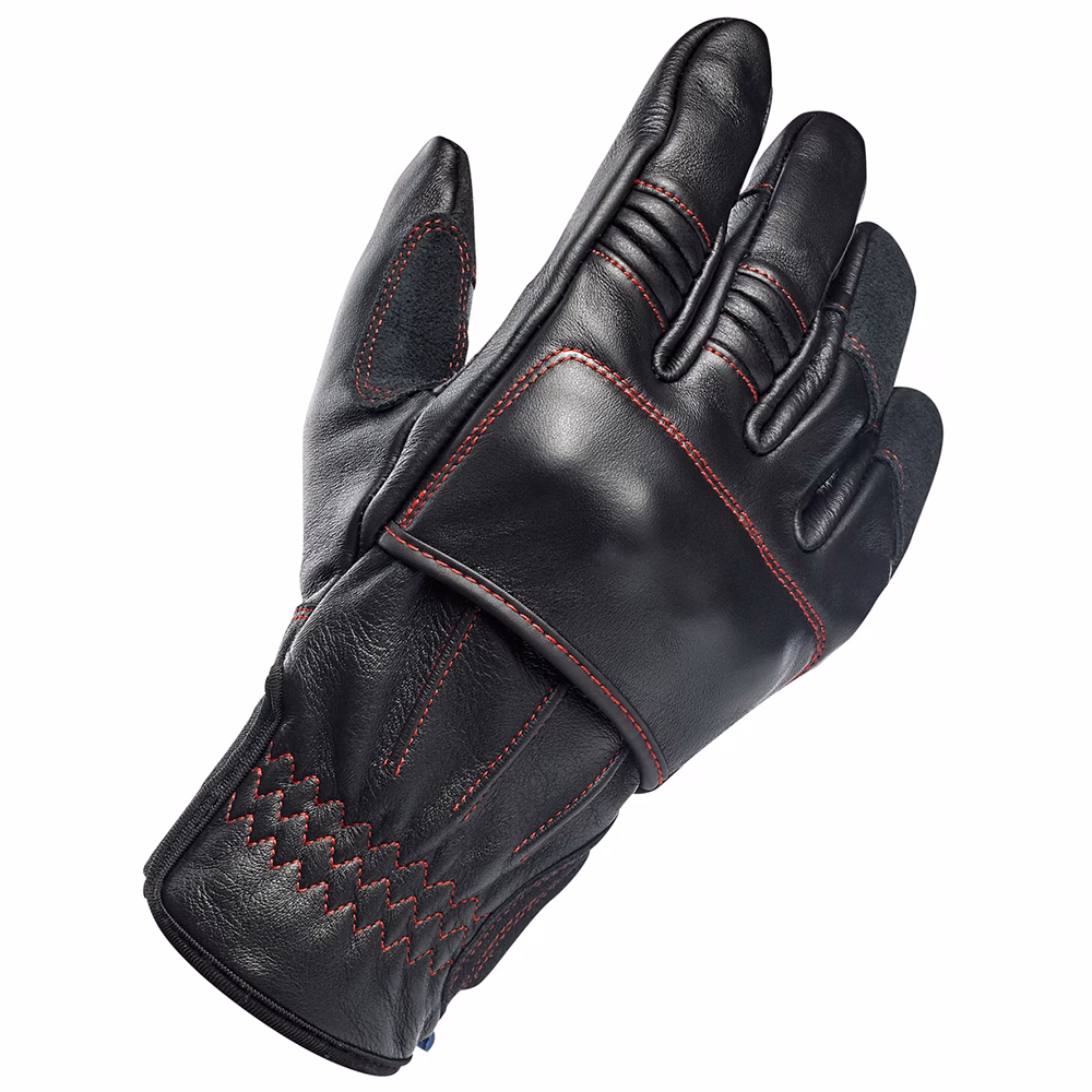 Biltwell Belden Leather Road Gloves Redline