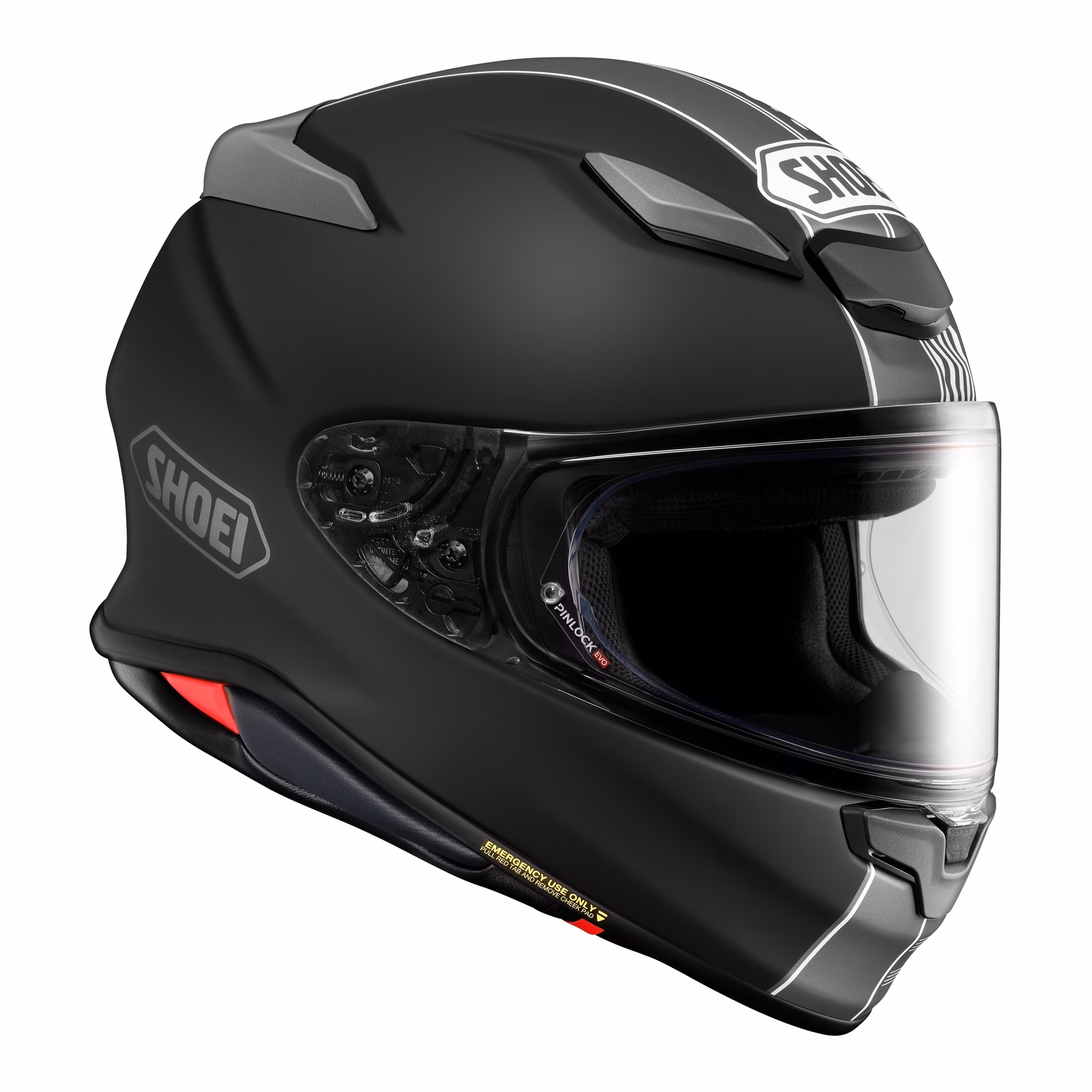 Shoei NXR2 Beaut TC-6 Road Helmet Black / White / Silver - Image 2