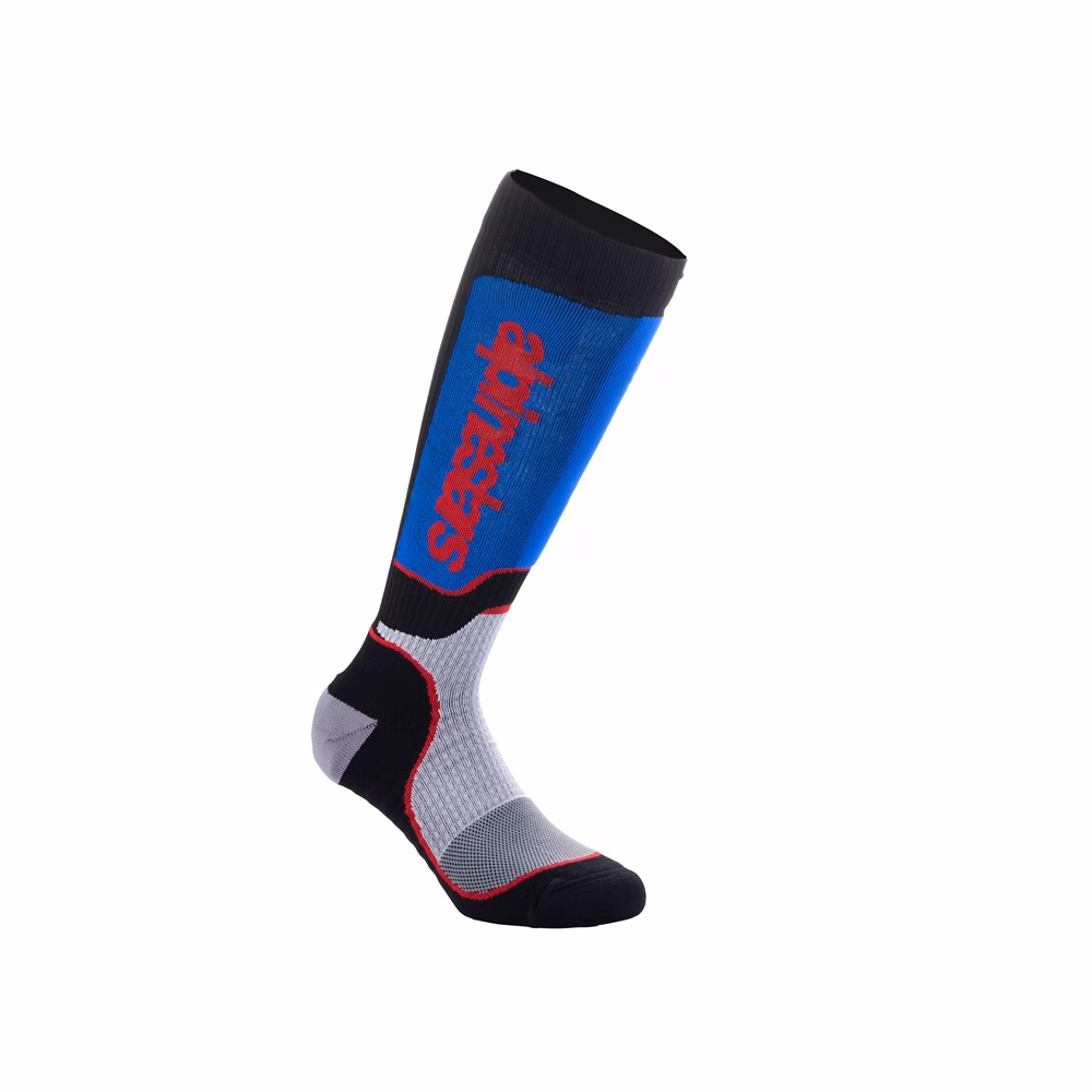 Alpinestars Youth MX Plus Socks Black/White/Royal Blue