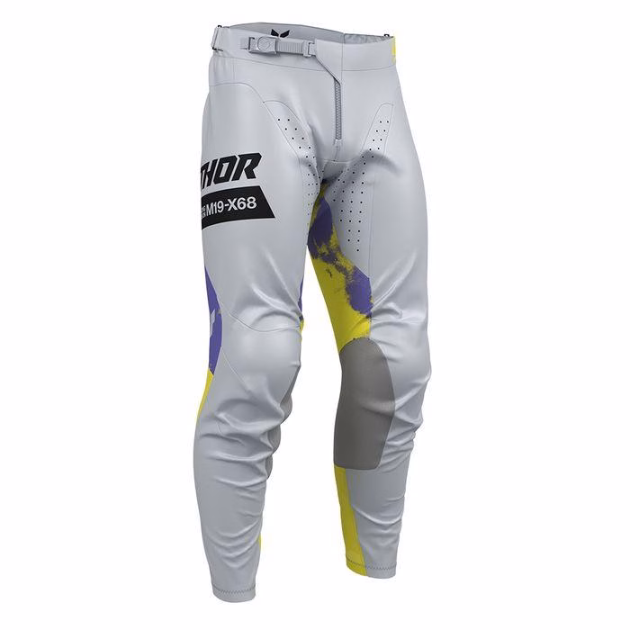 Thor MX Launchmode Bleach Motocross Pants Grey/Acid