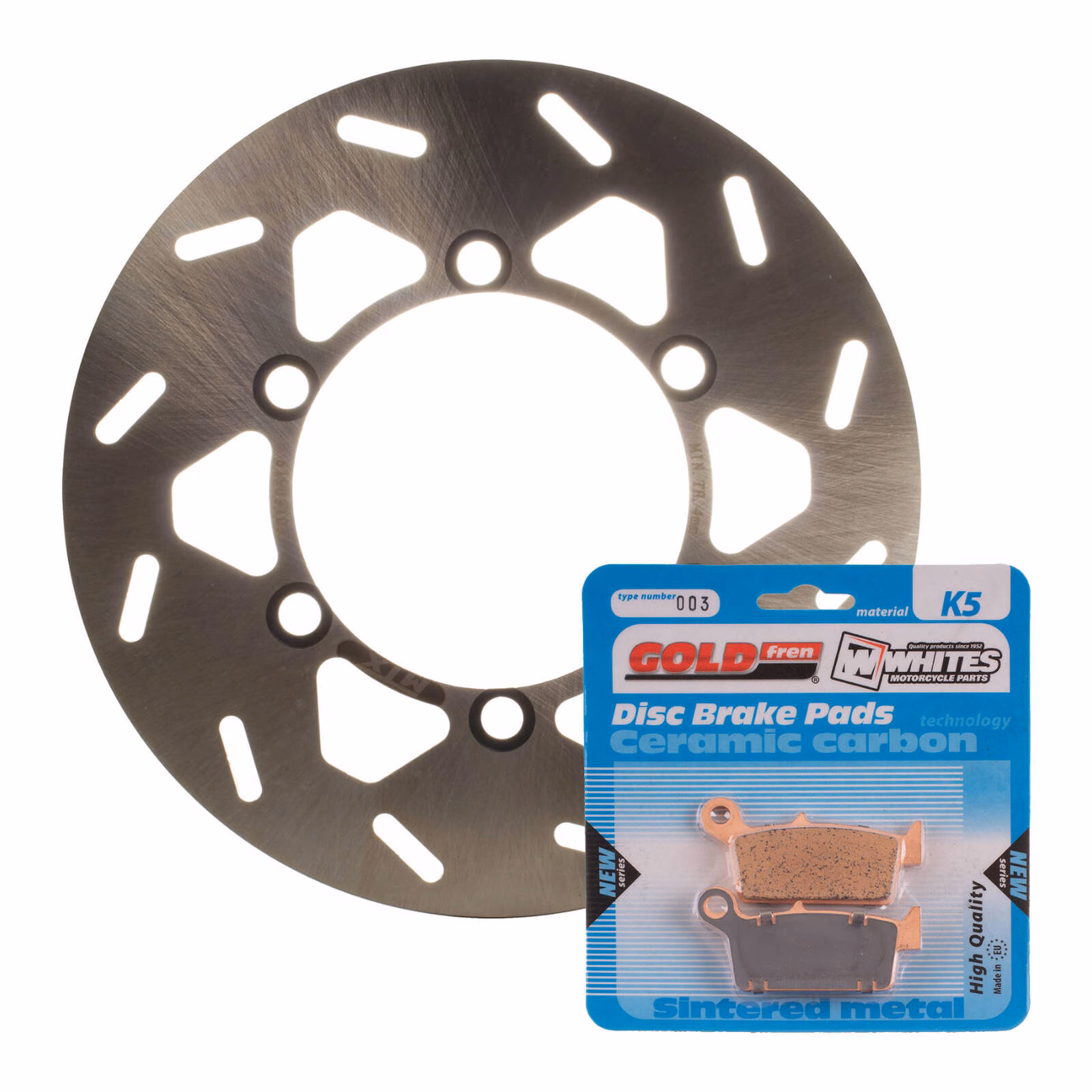 Brake Disc & Pad Rear Kit - Kawasaki KLX300R '97-'08 - Image 1