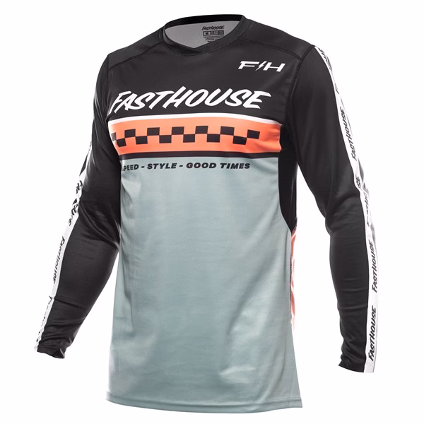 Fasthouse Elrod Formula Motocross Jersey, Oceanic Mint/Hyper Coral