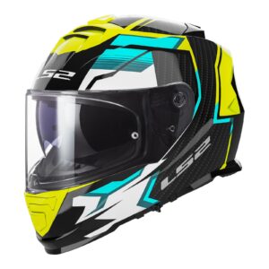 LS2 FF800 Storm II - Tracker Road Helmet Black / High Visibility Yellow - Image 1