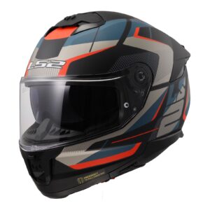 LS2 FF808 Stream II Road Helmet Matte Black / Blue - Image 1