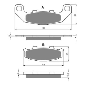 GOLDfren Brake Pads - S3 Sintered Sports - Image 1