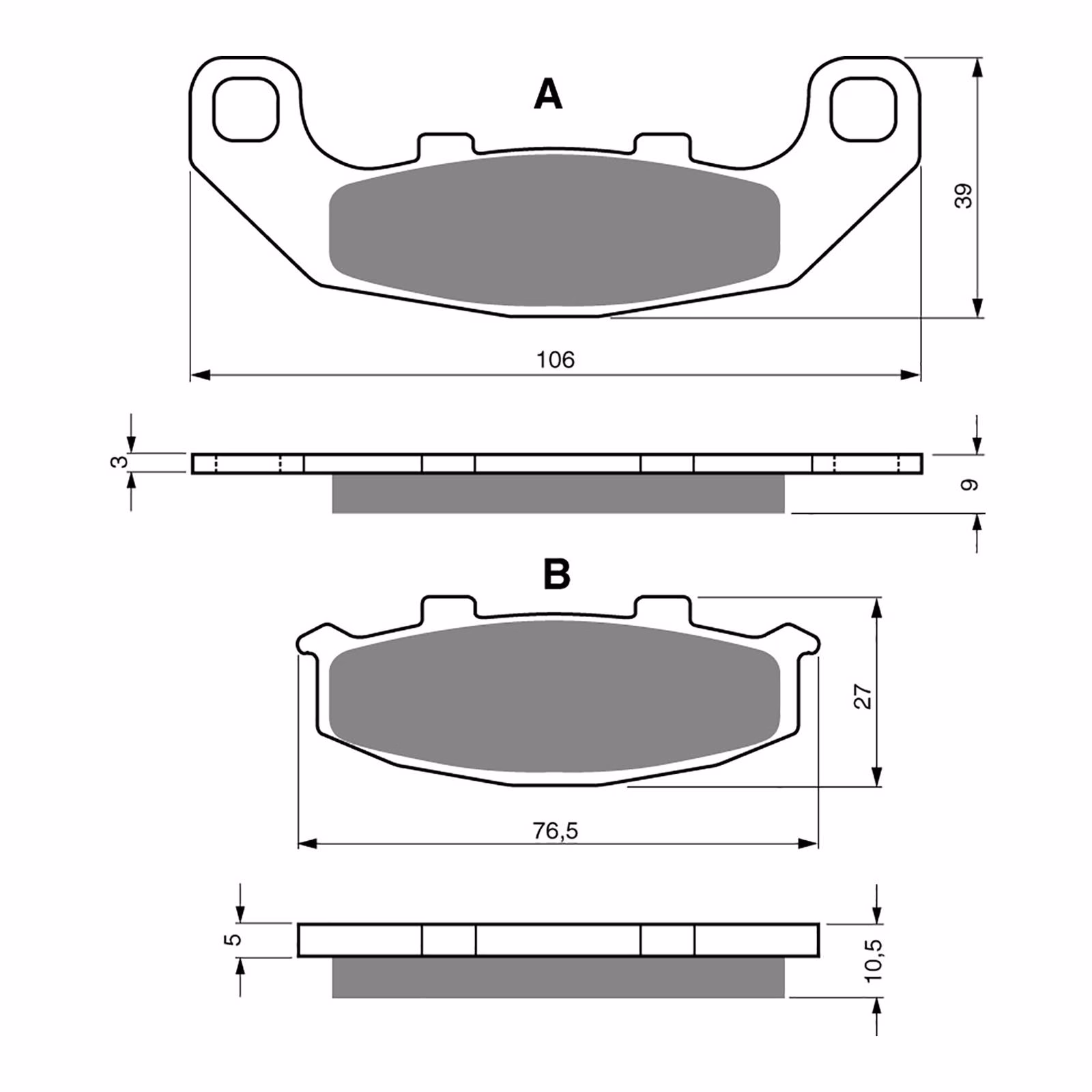 GOLDfren Brake Pads - S3 Sintered Sports - Image 1