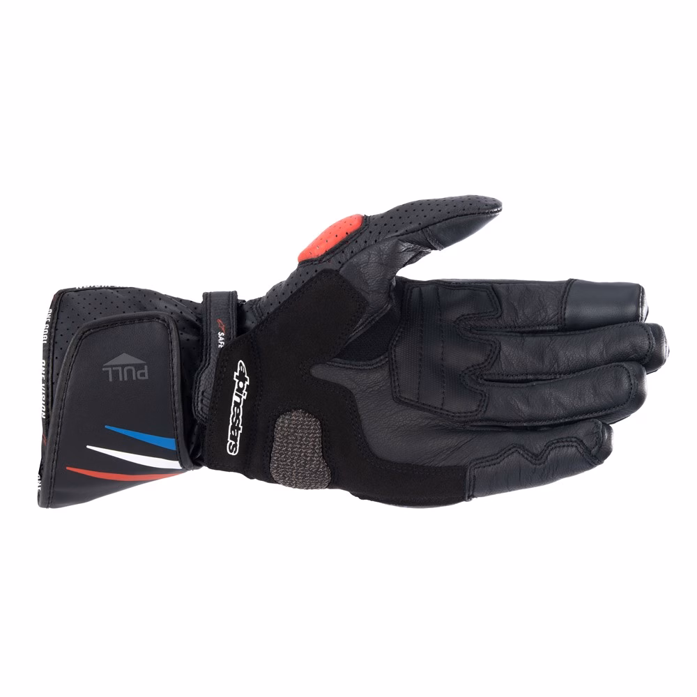 Alpinestars Honda SP-8 v3 Road Gloves Black/Bright Red/Blue
