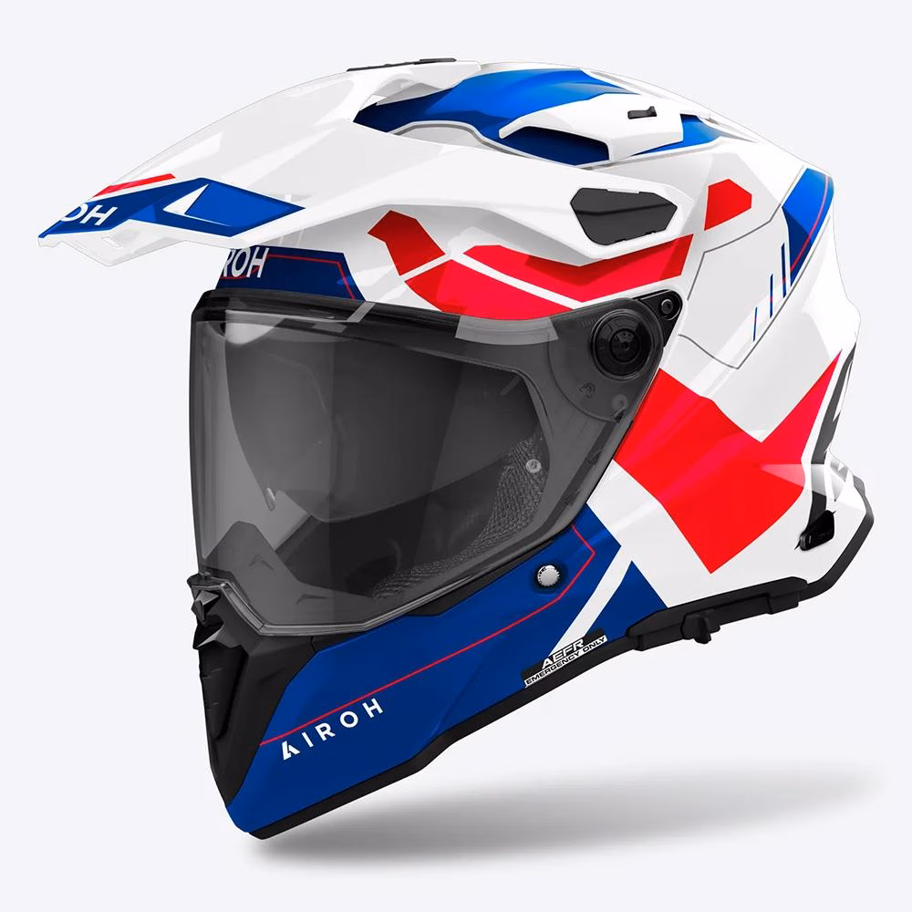 Airoh Commander 2 Reveal Adventure Helmet Blue / Red Gloss