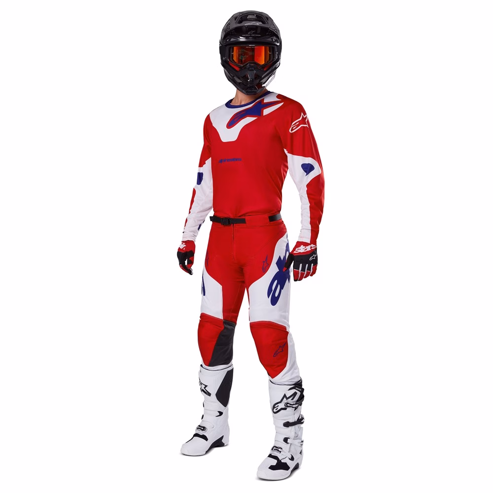 Alpinestars Racer Veil Motocross Jersey Bright Red/White